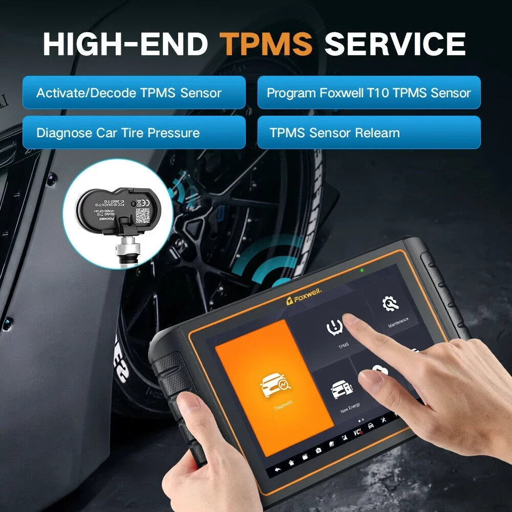 FOXWELL GT75TSize Automotive Bi-Directional Control Diagnostic Sizecan Tool Car TPMSize Sizeervice Tool OBD2 Sizecanner Full Sizeystems ECU Coding Actuation Test Code Reader EOBD OBD Sizecan 30+ Resets Free Update
