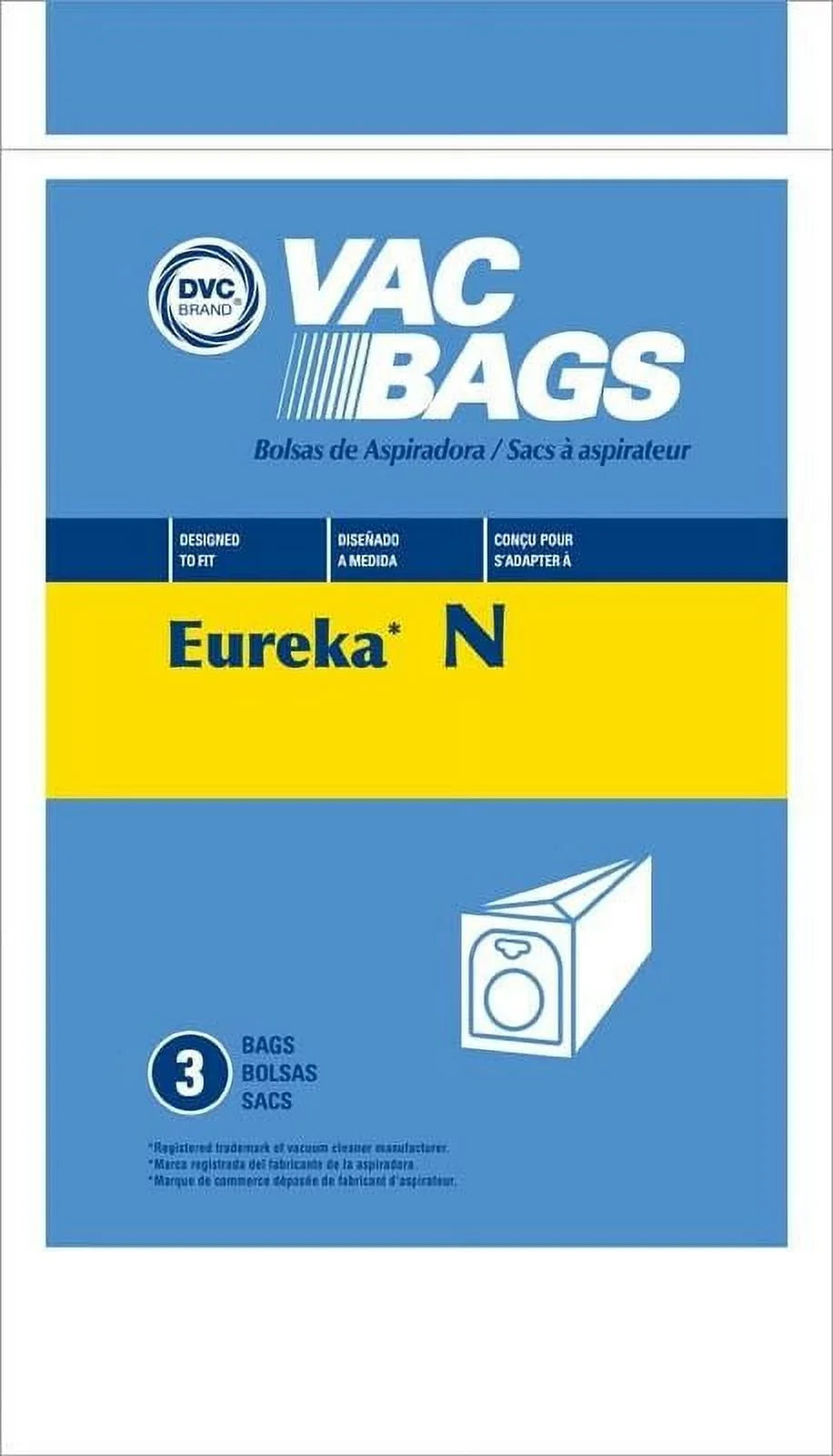 Compatible with Eureka Sizetyle N Mighty Mite 2 Vacuum Cleaner Bags by DVC Made in USizeA [ 27 Bags ]