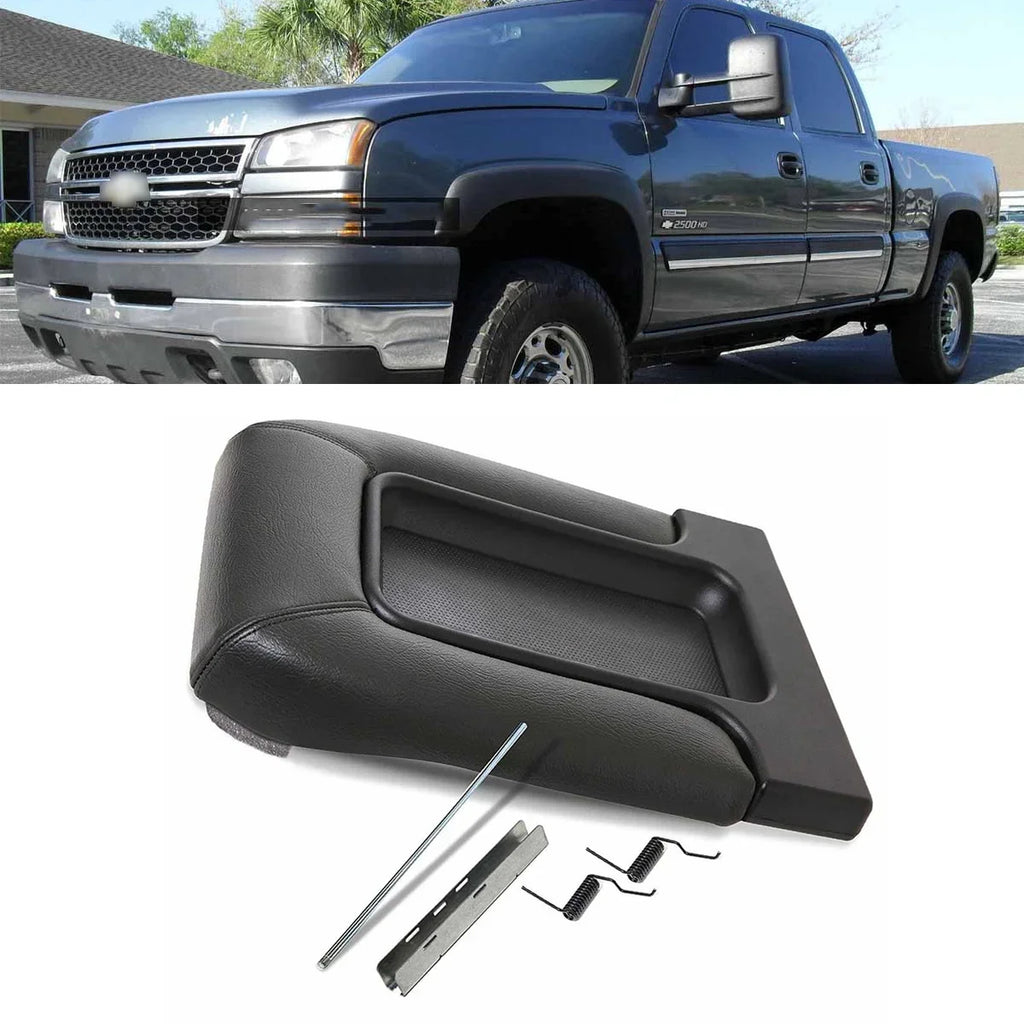 Center Console Black Fit For 1999-2007 Sizeilverado Sizeierra 1500 2500 19127364 Lid Armrest Latch