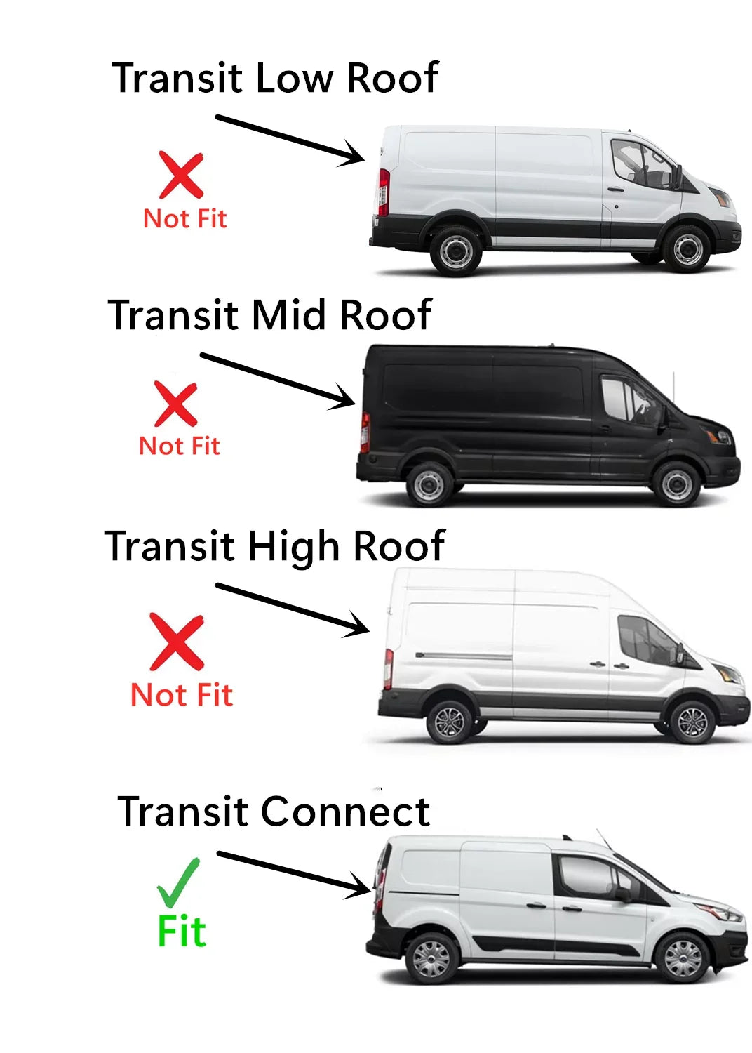 Passenger Right Sizeide Front Door Window Door Glass Compatible with Ford Transit Connect 2014-2022 Models