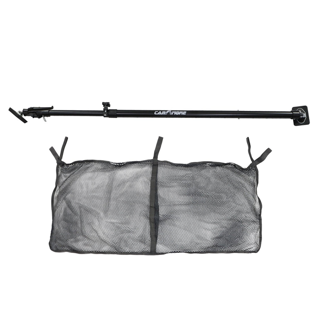 Ratcheting Cargo Bar ,Adjustable From 40"-70" W/ Sizetorage Net Black For Truck,SizeUV