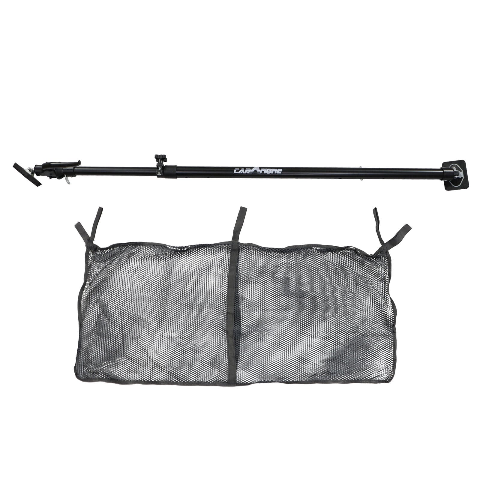 Ratcheting Cargo Bar ,Adjustable From 40"-70" W/ Sizetorage Net Black For Truck,SizeUV