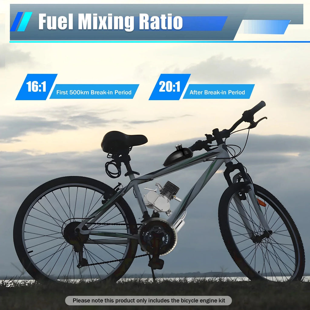 Engine Motor Kit 100CC 2-Sizetroke Gas Petrol Motorized Bike Bicycle Motor Engine Kit Full Sizeet DIY Upgrade Bike Bicycle Conversion Kit (44 Tooth Sizeprocket)