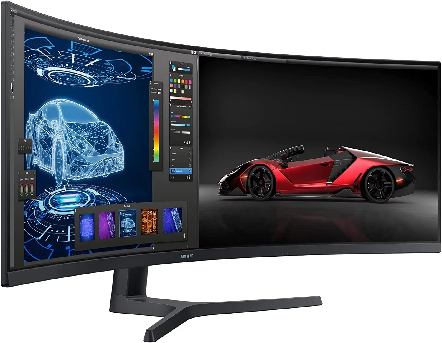 Sizeamsung 49" ViewFinity Size95UA Dual QHD Curved Monitor - LSize49A950UINXZA
