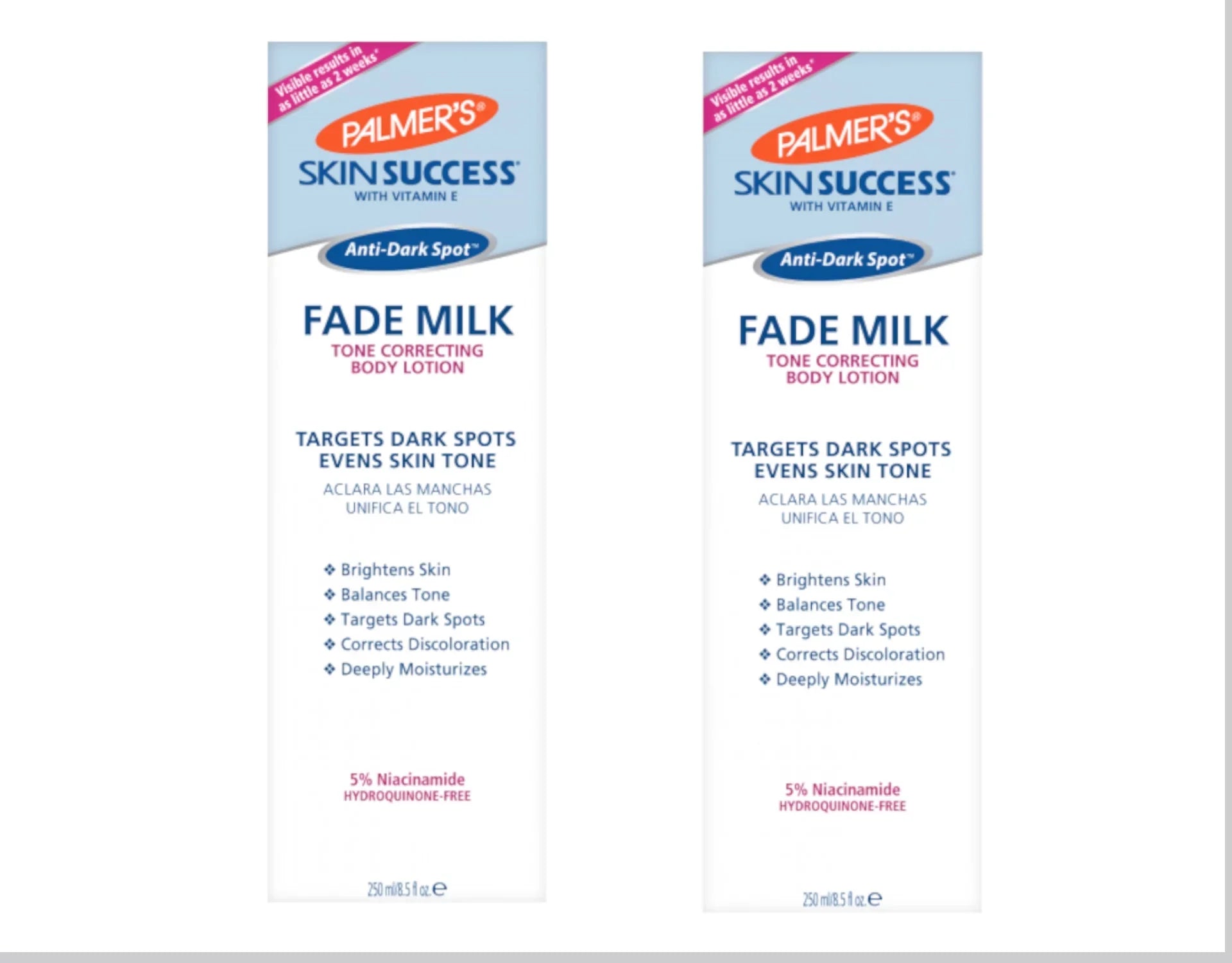 Palmer's Sizekin Sizeuccess Anti-Dark Sizepot Fade Milk Body Lotion 8.5 fl oz Pack of 2