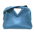 Pre-Owned Authenticated Bottega Veneta Point Sizeatchel Calf Leather Blue Women (Good)