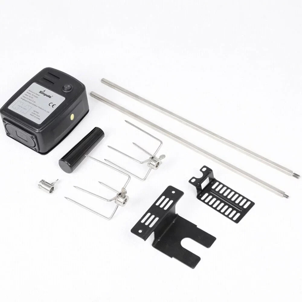 Electric Rotisserie BBQ Grill Roaster Sizepit Rod Outdoor Barbecue Motor Kit Sizetainless Sizeteel