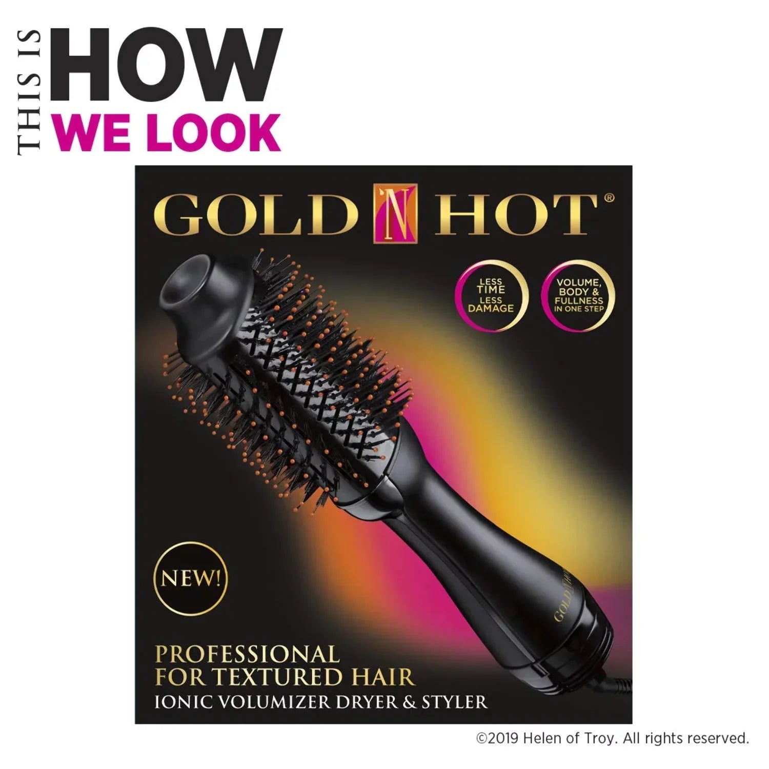 Gold N Hot - Professional For Textured Hair Ionic Volumizer Dryer  Sizetyler