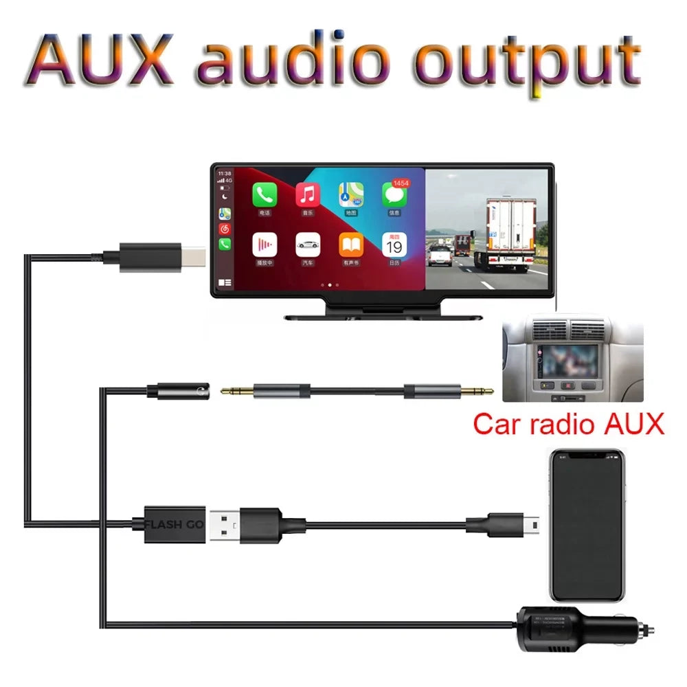 Docooler Multi-language Car Video Recorder Car Camera Auto Camcorder 10.26in Car Rearview Camera Mobilephone APP Control Car Multi- BT  AUX Car Console