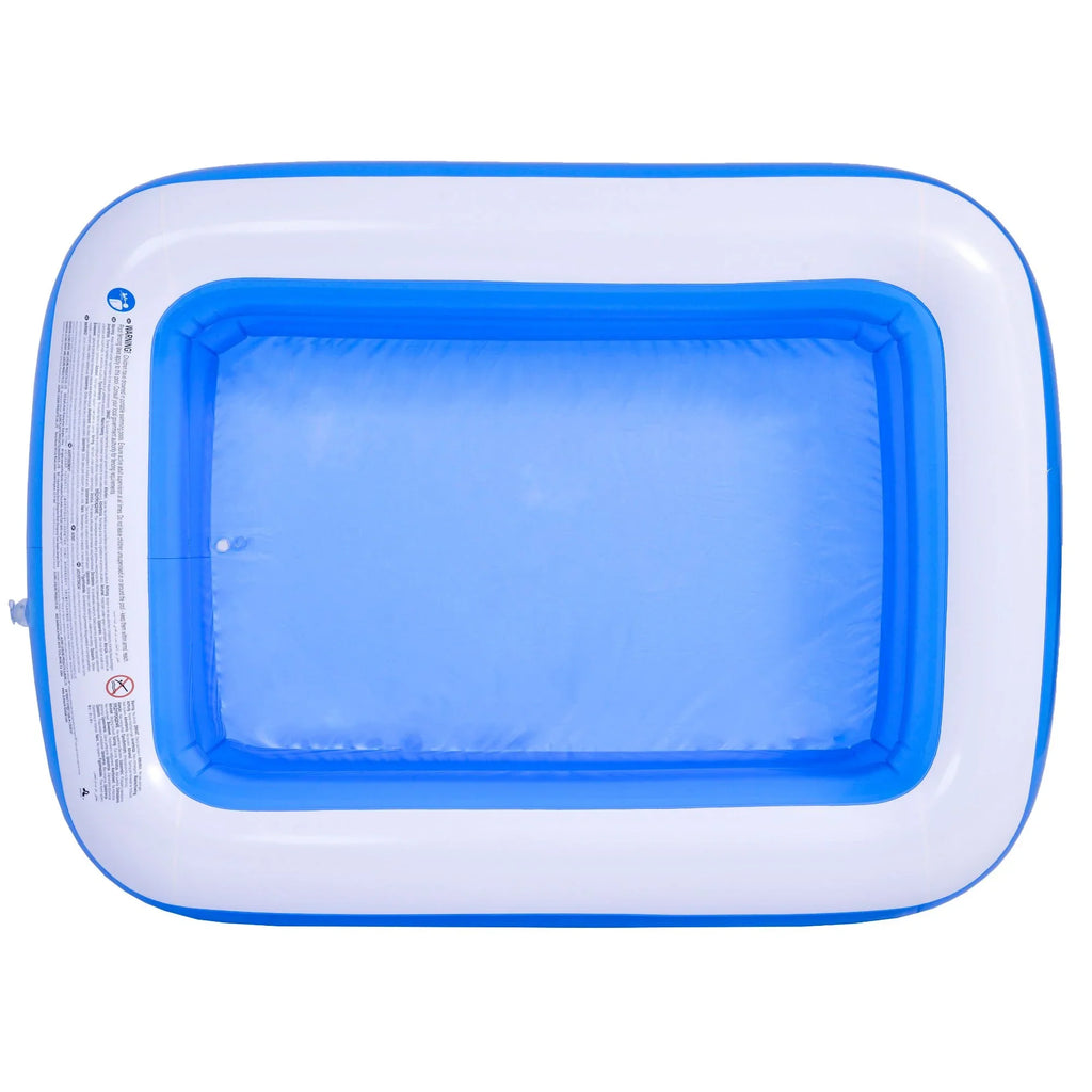 6.5' Blue and Ivory Inflatable Rectangular Sizewimming Pool