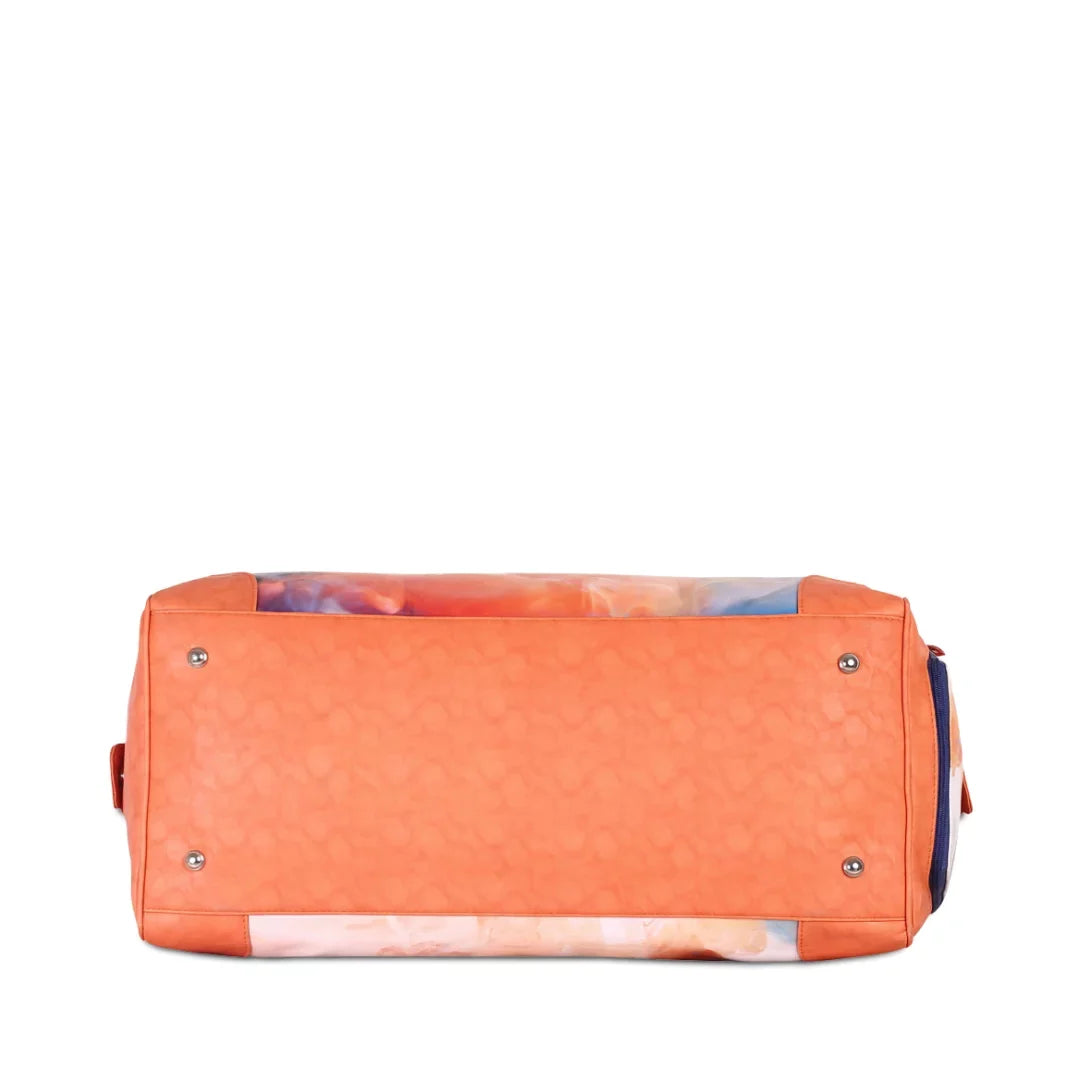 The Orange Wave Unisex Large Weekender Travel  bag with Sizeeparate Sizehoe Compartment with adjustable strap