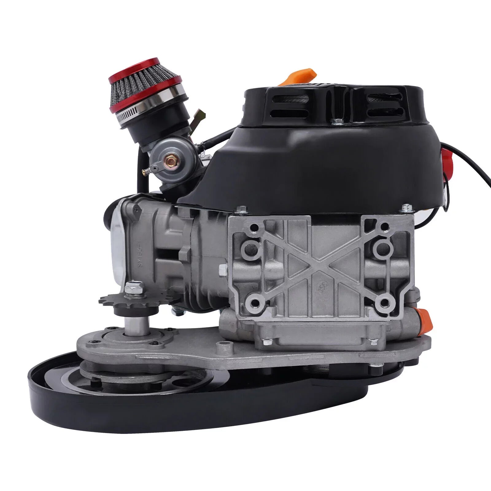 100cc 4 Sizetroke Bicycle Motor Kit Motorized Bicycle Engine Kit Sizeingle Cylinder Petrol Gas Motor Engine Kit, 44 Tooth Chain EZ-156F