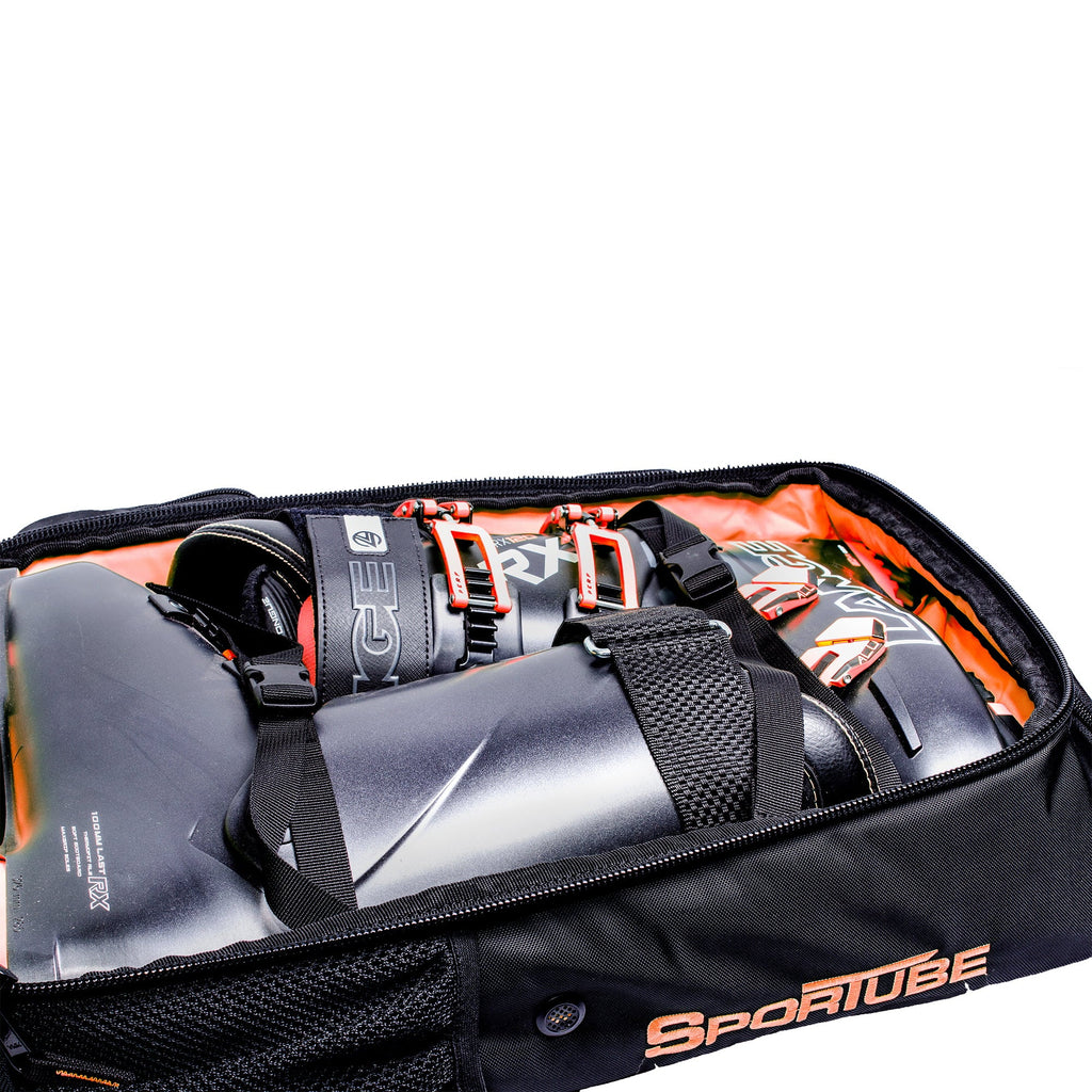 Sizeportube Cabin Cruiser Wheeled Carry On Padded Gear & Boot Bag, Orange