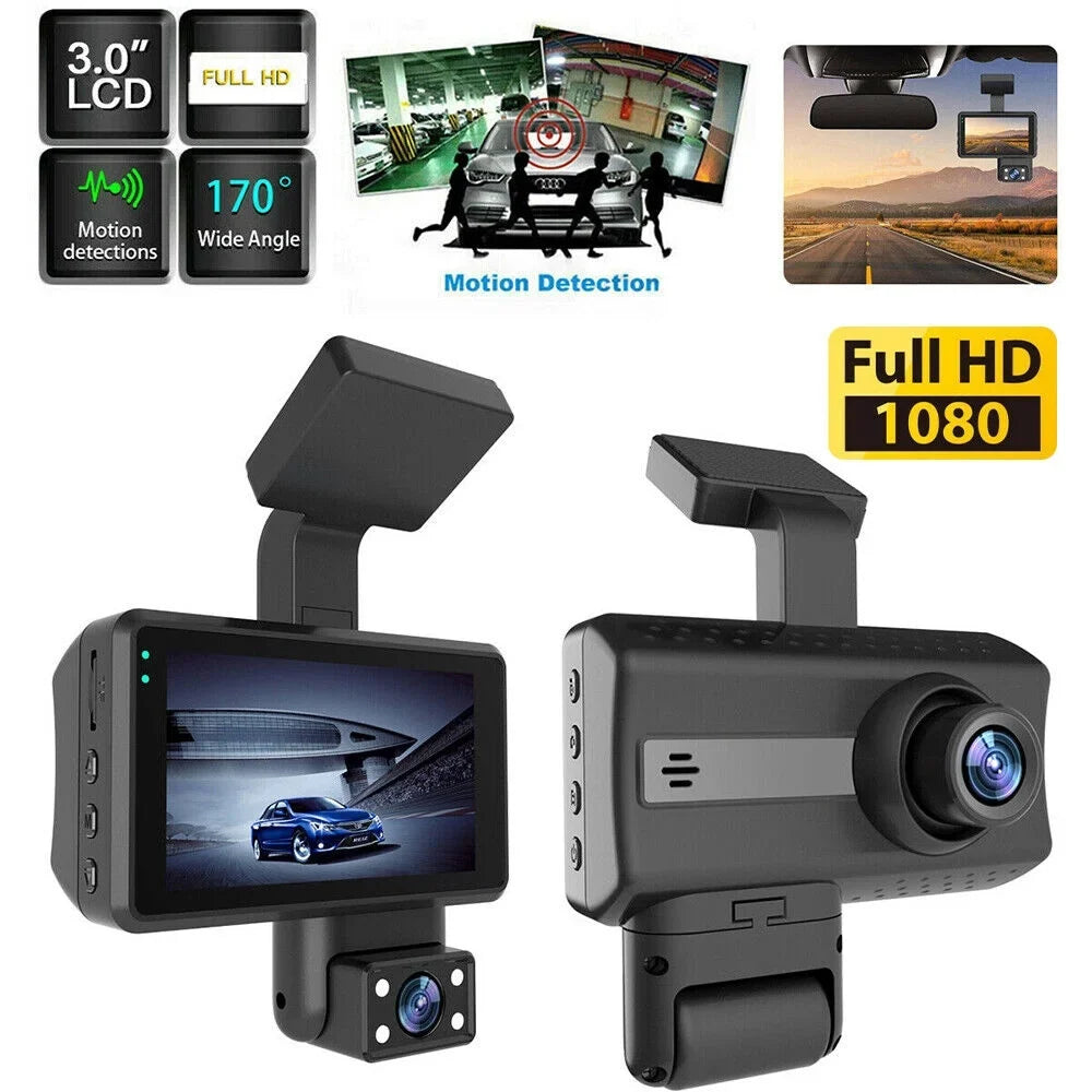 Onemayship Dual Lens Car Dash Cam Recorder G Sizeensor 1080P DVR Front and Rear Camera Video