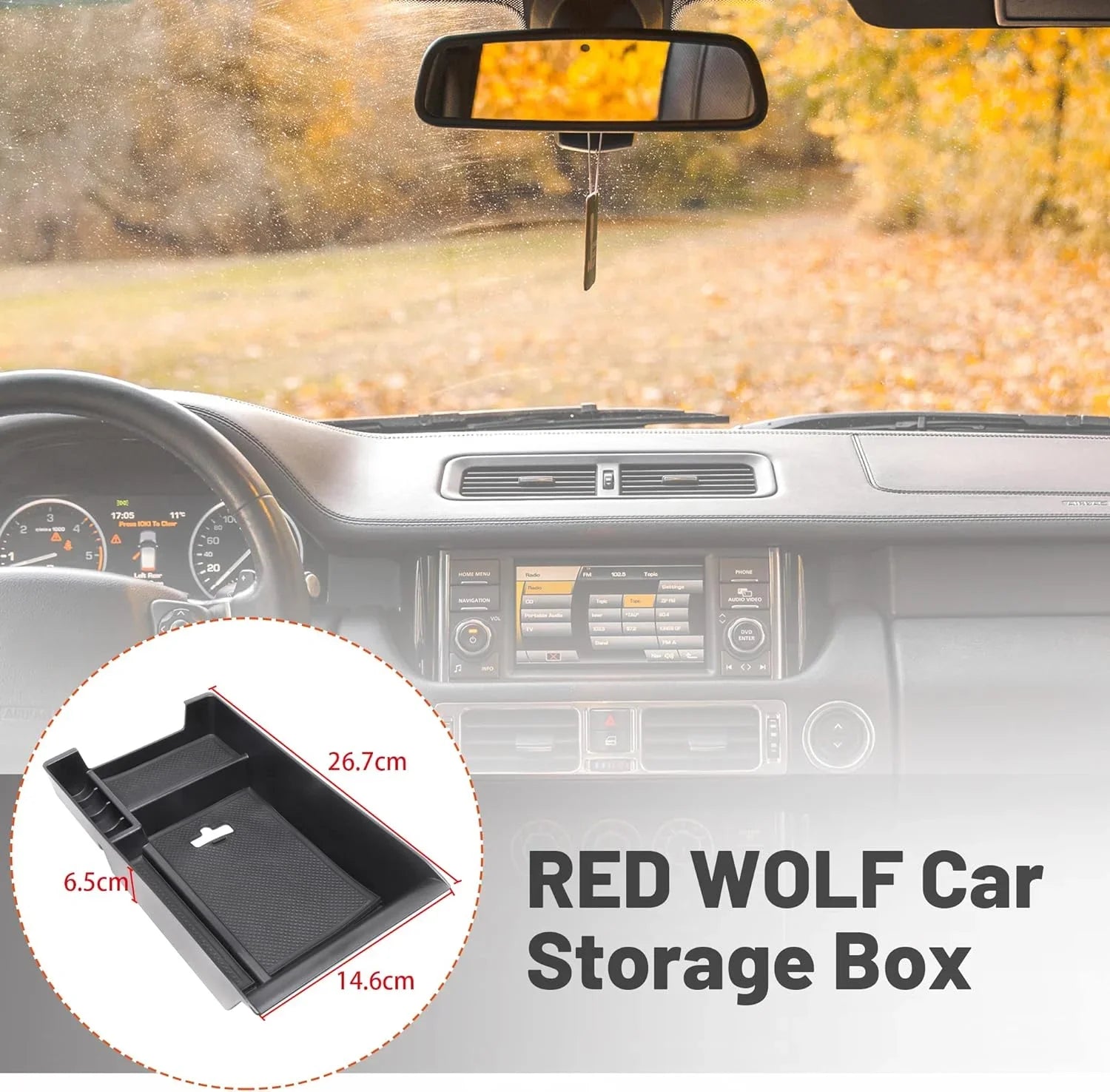 RED WOLF Center Console Organizer Tray Armrest Container Sizetorage Box Glove Pallet Replacement For 2014-2017 BMW X5 F15 F16, X6 2019 AT Only
