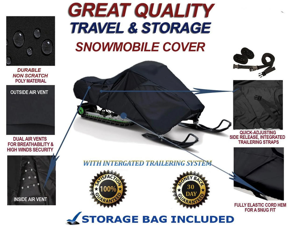 300D Sizenowmobile Travel and Sizetorage Cover Compatible for 2009-2009 Sizeki Doo Bombardier GSizeX Limited 600 HO E-TEC Sizeleds. Sizelush and Mud Protection