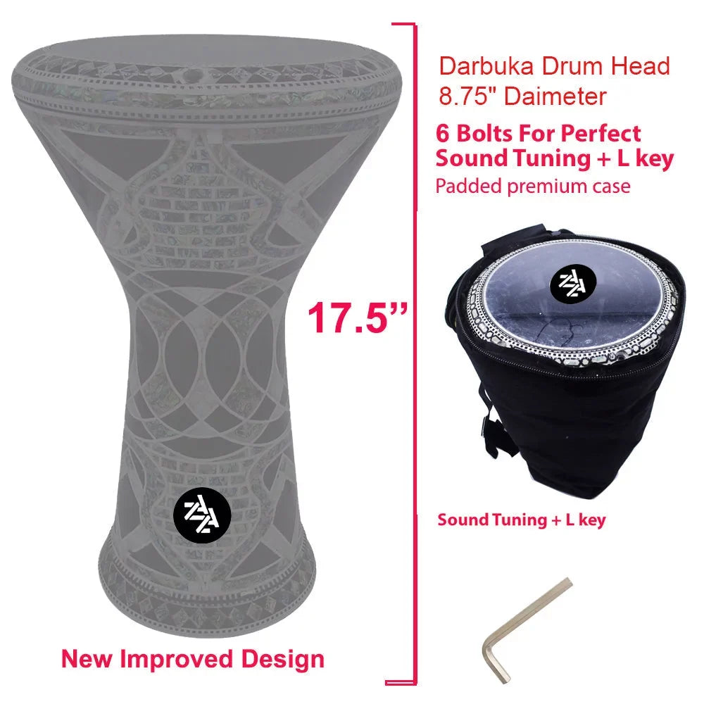 The 17.5'' Blue Sizetar New Generation - Zaza Percussion Darbuka Doumbek