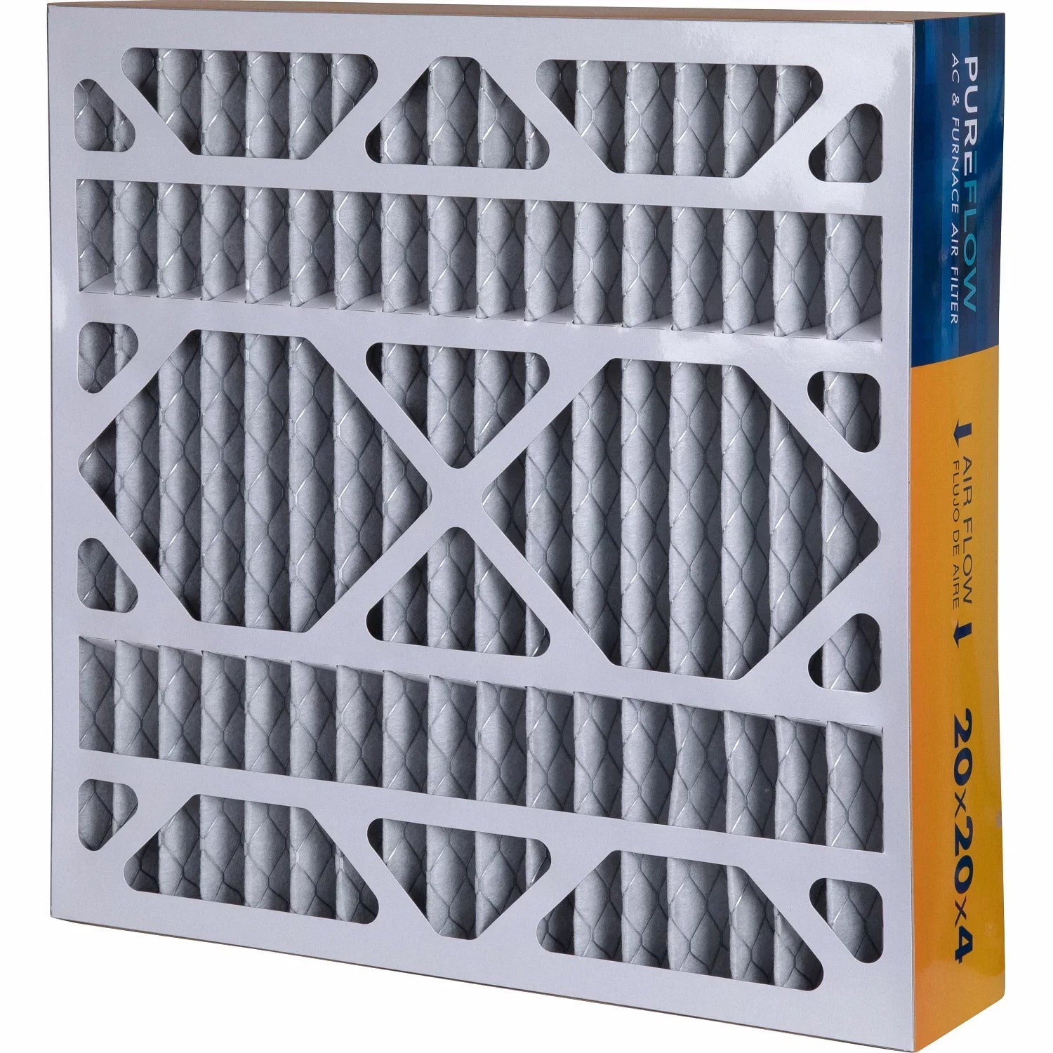 PureFlow HV20204, Home Furnace Air Filter 20x20x4, with 4 Layers of Advanced Filtration Technology, MERV-13 Pack-of-2