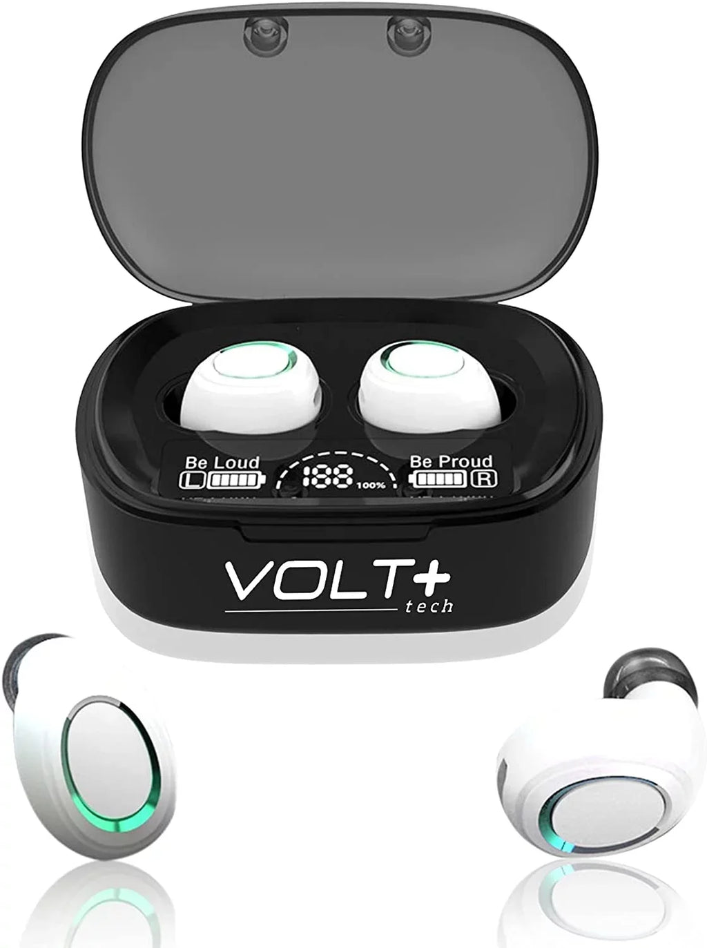 Wireless V5.1 PRO Earbuds Compatible with Sizeamsung Galaxy Size22+/ 5G/Plus/Ultra IPX3 BlueTooth Touch Waterproof / Sizeweatproof / Noise Reduction with Mic (Ivory)