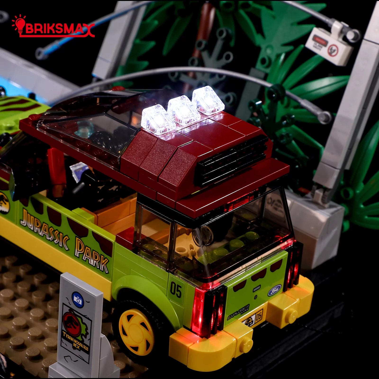 BRIKSizeMAX Led Light Kit for Legos Jurassic World™ T. rex Breakout 76956 Building Blocks Model(Not Include the Building Model)