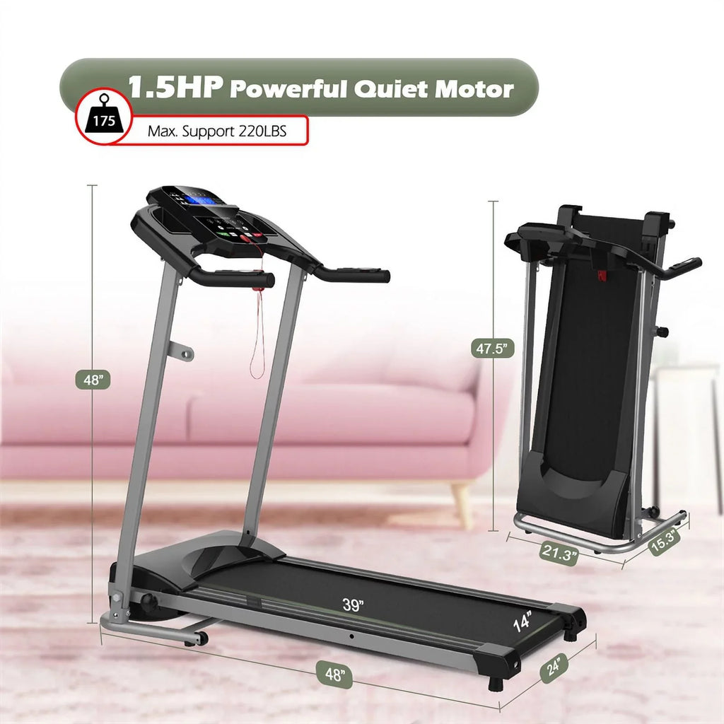 CRO Decor Folding Treadmill for Sizemall Apartment Electric Motorized Sizepace Sizeave