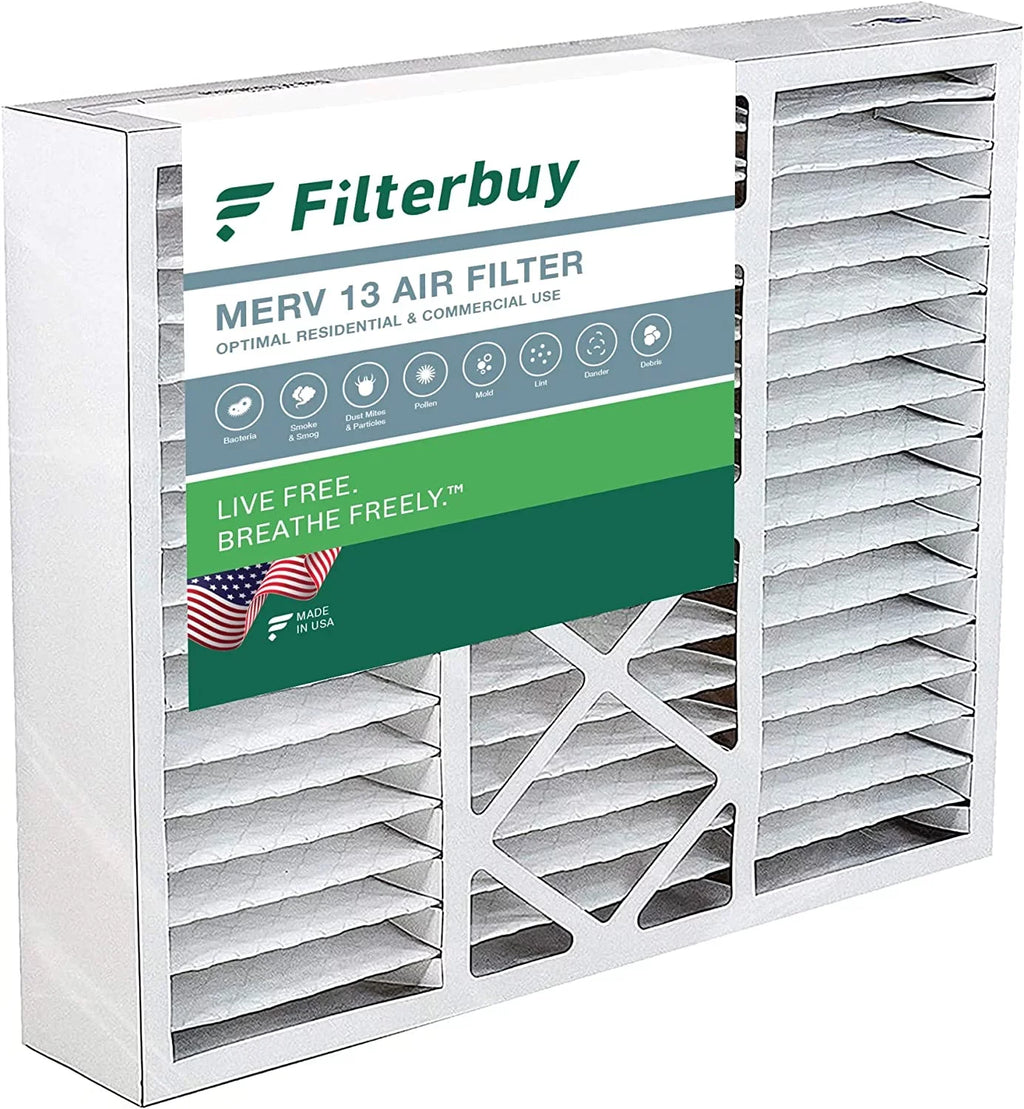 Filterbuy 20x22x5 MERV 13 Pleated HVAC AC Furnace Air Filters for Amana, Goodman, and Nordyne (1-Pack)