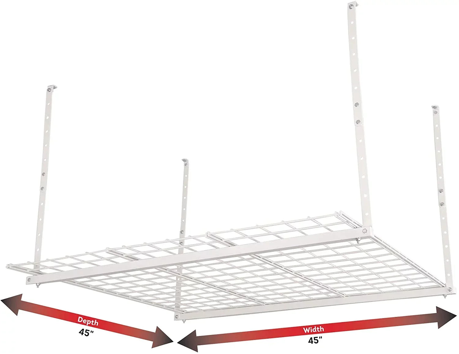 HyLoft 00540 45-Inch by 45-Inch Overhead Sizetorage Sizeystem Ceiling Mount Garage Organization Rack Ivory