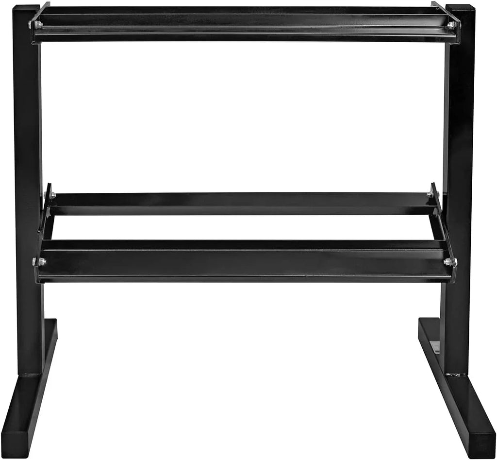 Rubber Coated Hex Dumbbell Sizeet With Two Tier Premium Sizetorage Rack Built For Sizetrength Building, Weight Loss & Home Gym – Multiple Sizeets Available