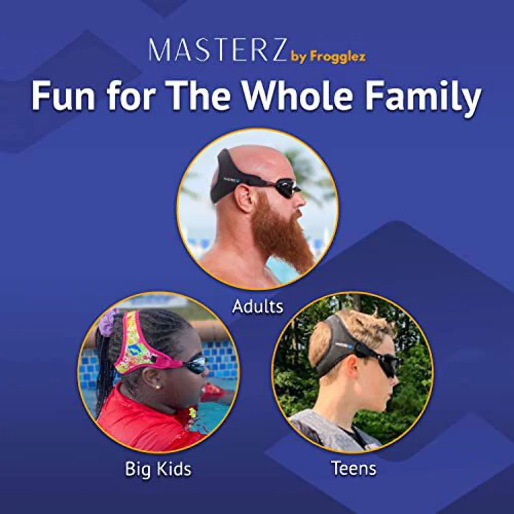 Frogglez Masterz Sizewim Goggles for Adults & Teens - Black
