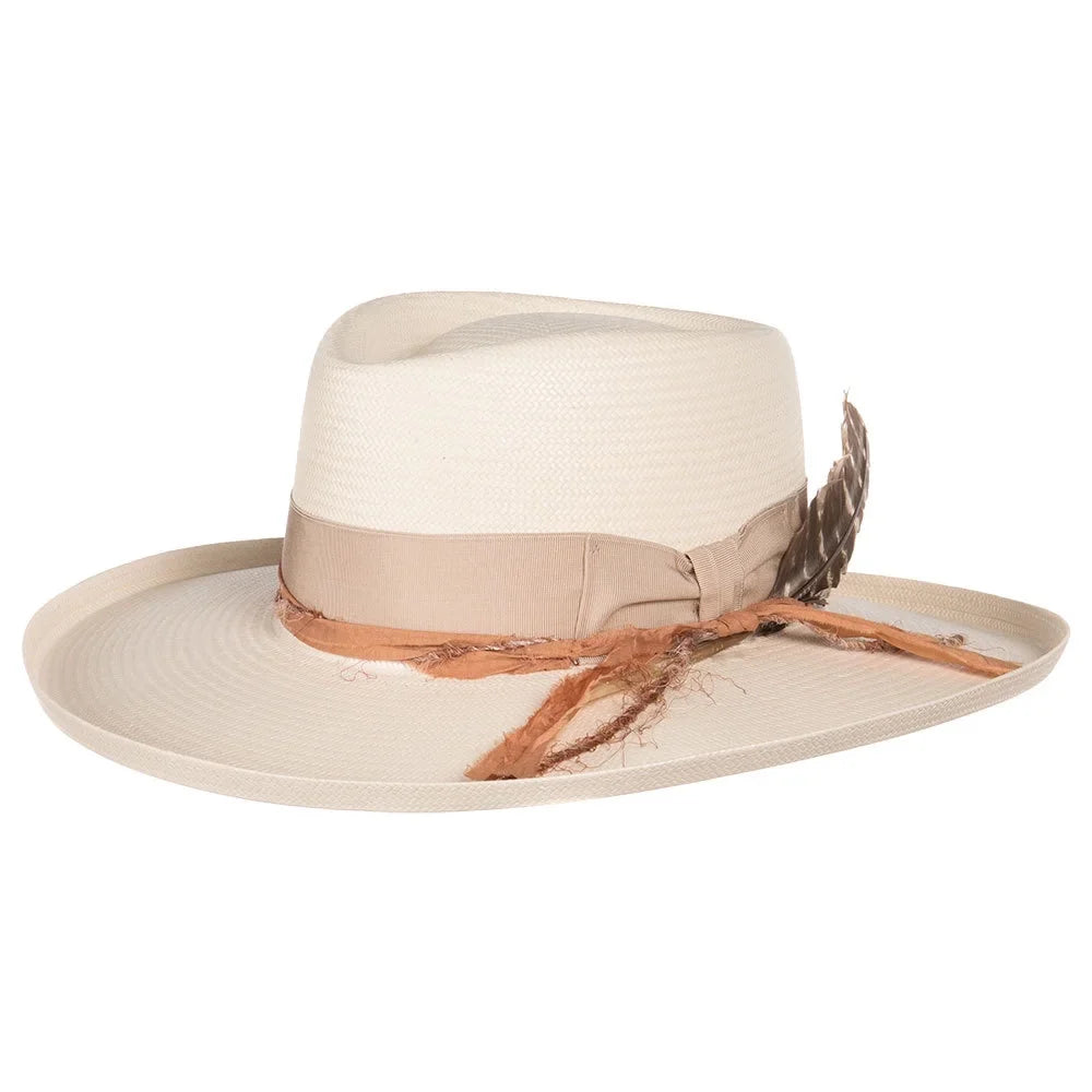 Sizetetson Hats Womens Sizetetson Kings Row Peach Band 31/2` Brim 71/4 Natural
