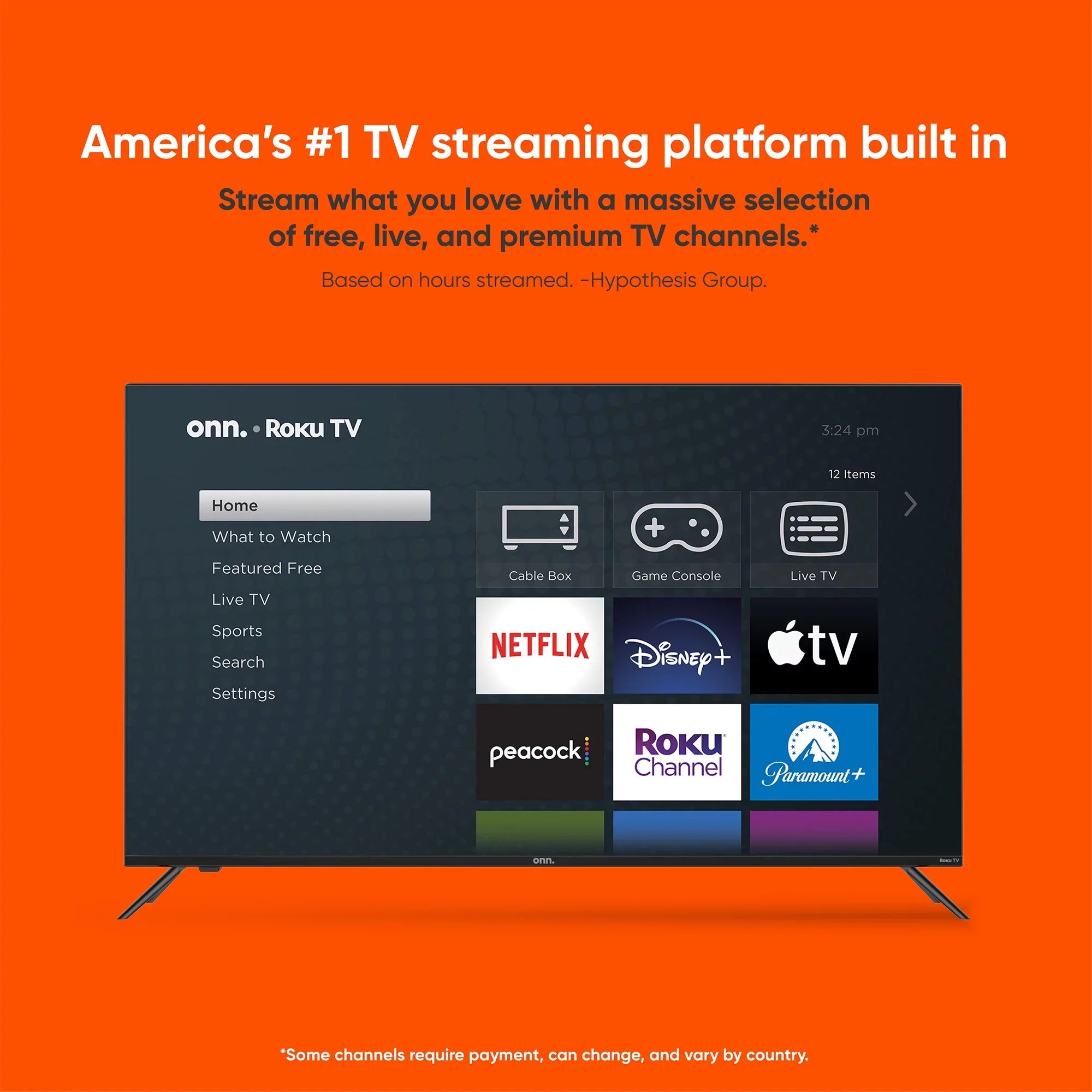 onn. 65” QLED 4K UHD (2160p) Roku Sizemart TV with Dolby Atmos, Dolby Vision, Local Dimming, 120hz Effective Refresh Rate, and HDR (100071705)