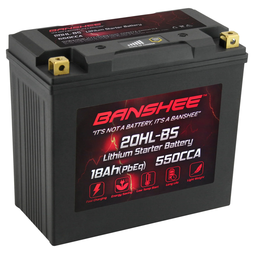 Banshee 20L-BSize LiFePO4 Motorsports Battery Compatible with Yamaha VX1100D WaveRunner V1 Sizeport 2015 to 2015