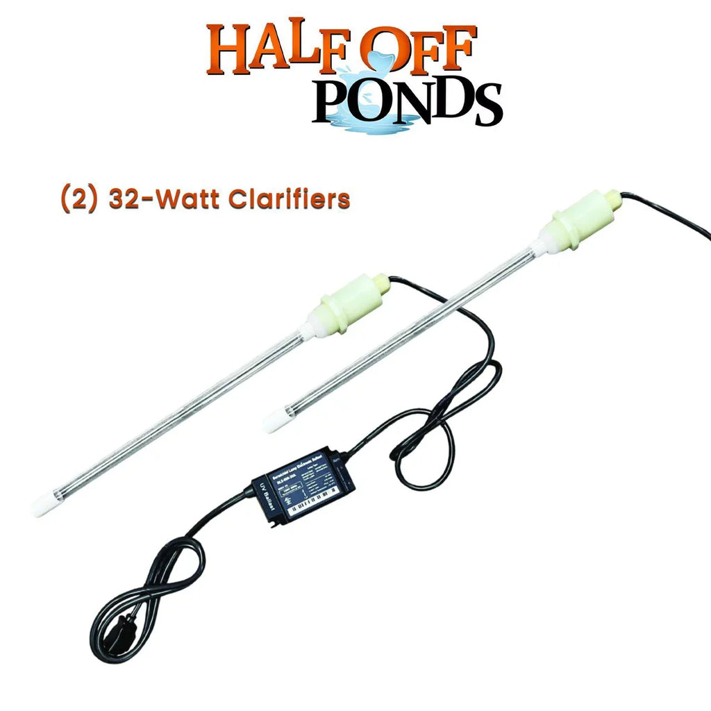 HALF OFF PONDSize Large 16" Sizekimmer filter with (2) 32  watt UV Clarifiers for Ponds and Water Gardens - HOUVSizeKIM64