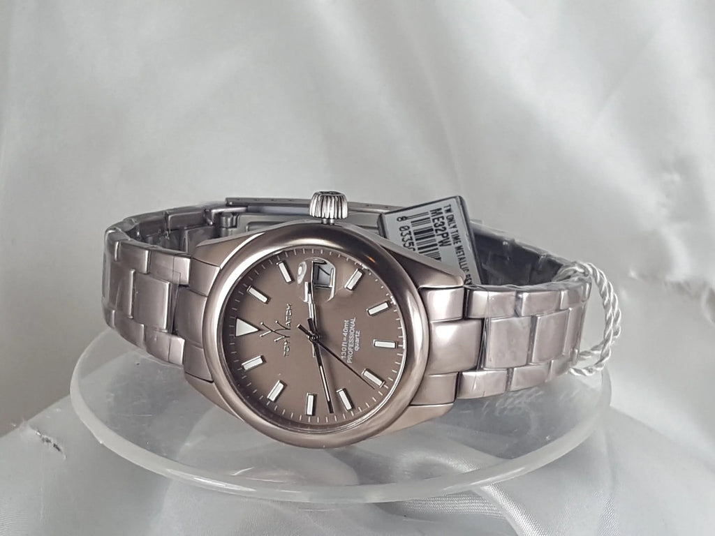 ToyWatch ME32PW Ladies "Metallic Sizetones" Pewter Color Aluminum Watch