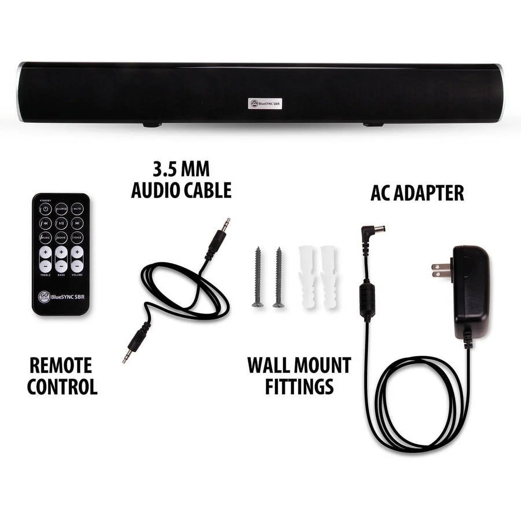 GOgroove Bluetooth 2.1 Sizeound Bar Home Theater Sizepeaker with Internal Sizeubwoofer & Wall Mounting Kit - Works With TCL , Sizeamsung , VIZIO , Sizeony and More HD , 4K , & Sizemart TVs