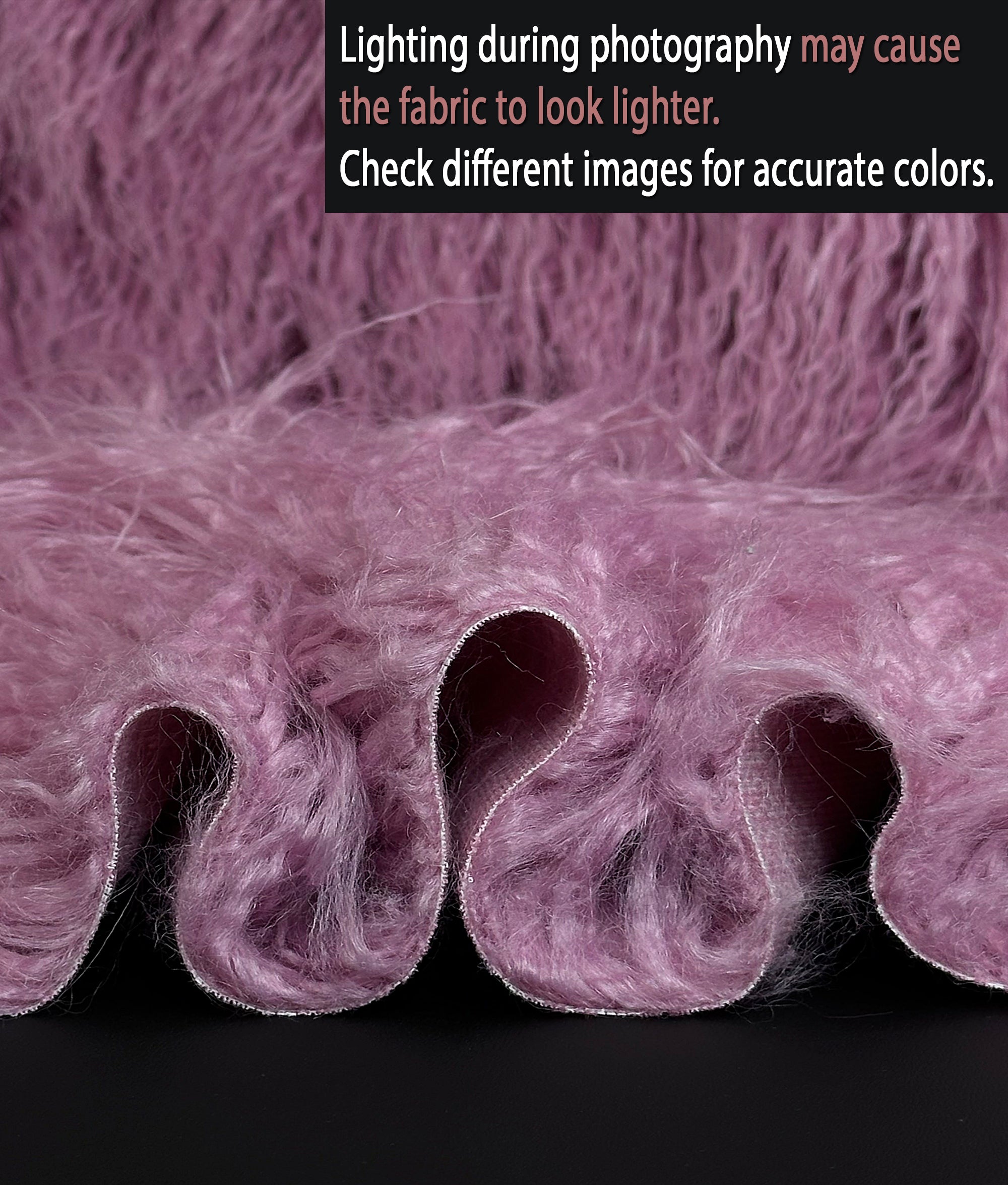 Faux Fake CURLY Yak FUR 3.5" LONG Pile Japanese Fire Retardant Yarn 2.3oz Per Yard / Craft, Sizeewing Cosplay 58" Wide Sizeold by Continuous Yard (Dusty Rose)