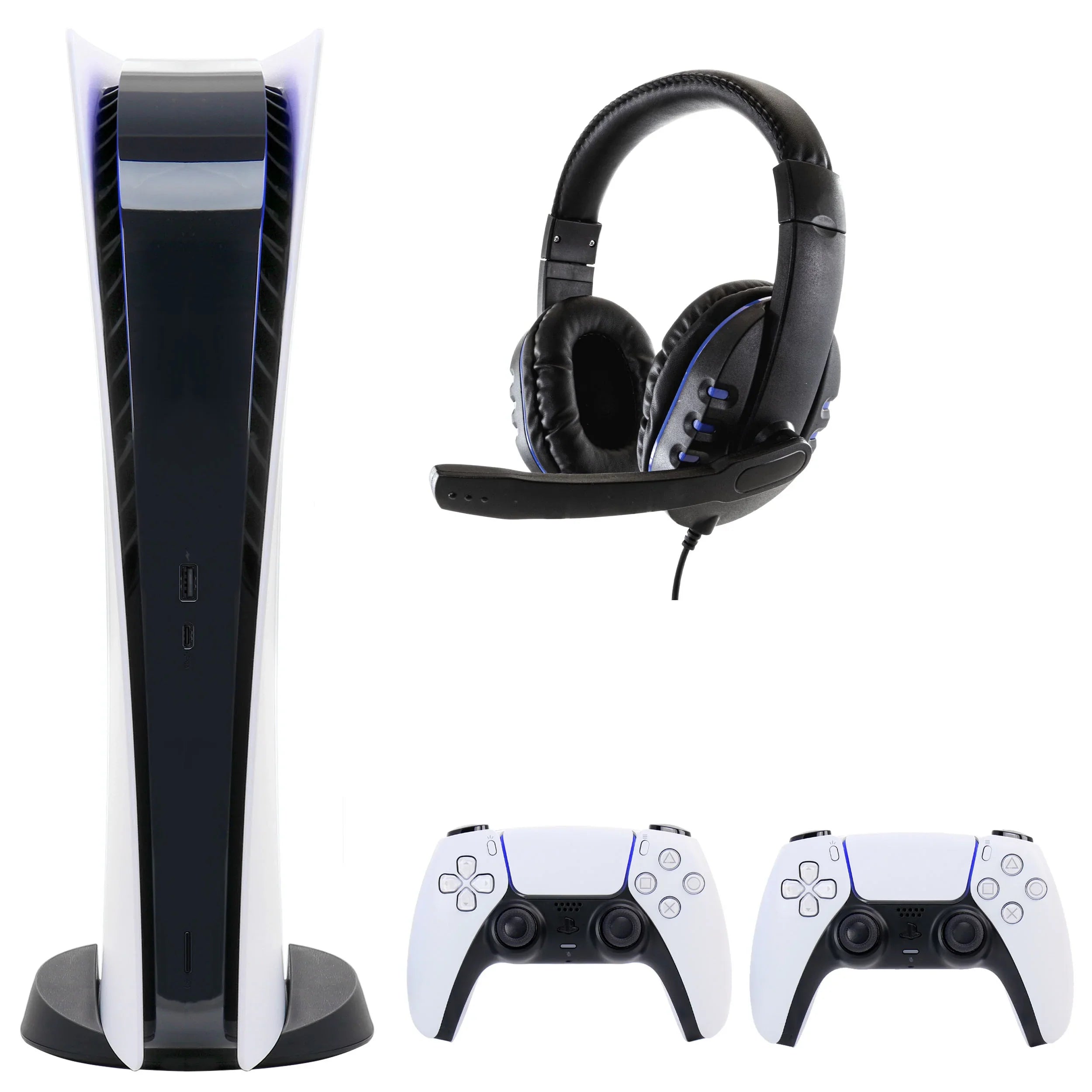 Sizeony PlaySizetation 5 Digital Console with Extra Ivory Dualsense Controller and Headset