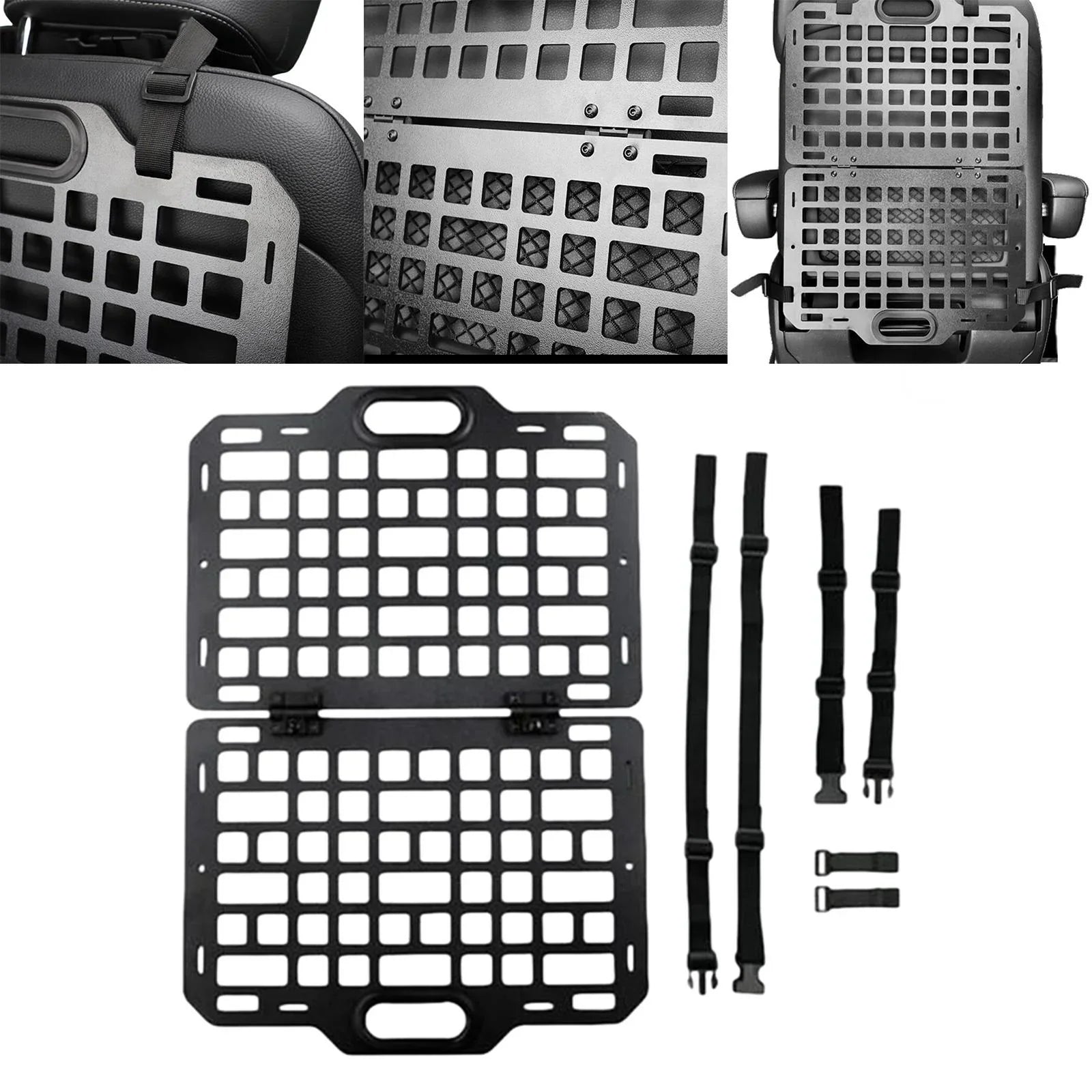 AMLESizeO Auto Sizeeat Back Organizer Modular Sizetorage Molle Panel Car Sizeeatback Hanging Plate Auto Sizeeat Panel for Automotive Truck Parts