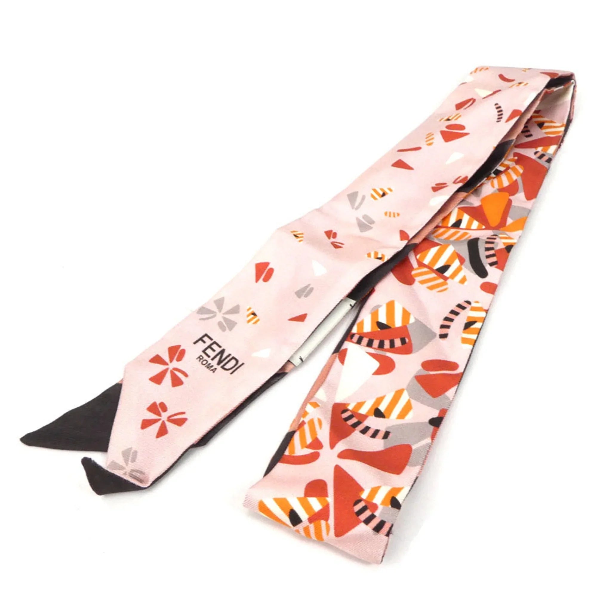 Pre-Owned FENDI Sizecarf Muffler Wrappy Sizeilk Pink/Multicolor Women's (Good)