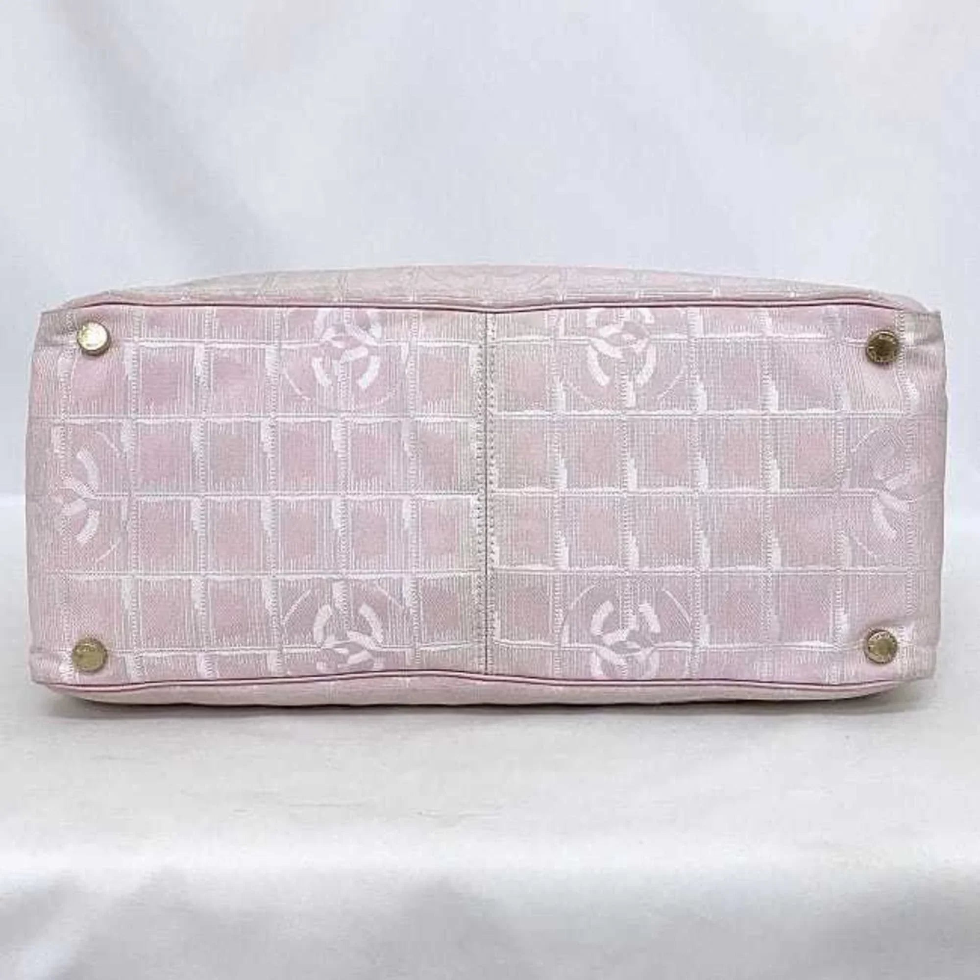 Pre-Owned Chanel MM Pink New Line A15991 Nylon Leather 8216800 CHANEL Coco Mark Tra Ladies (Good)