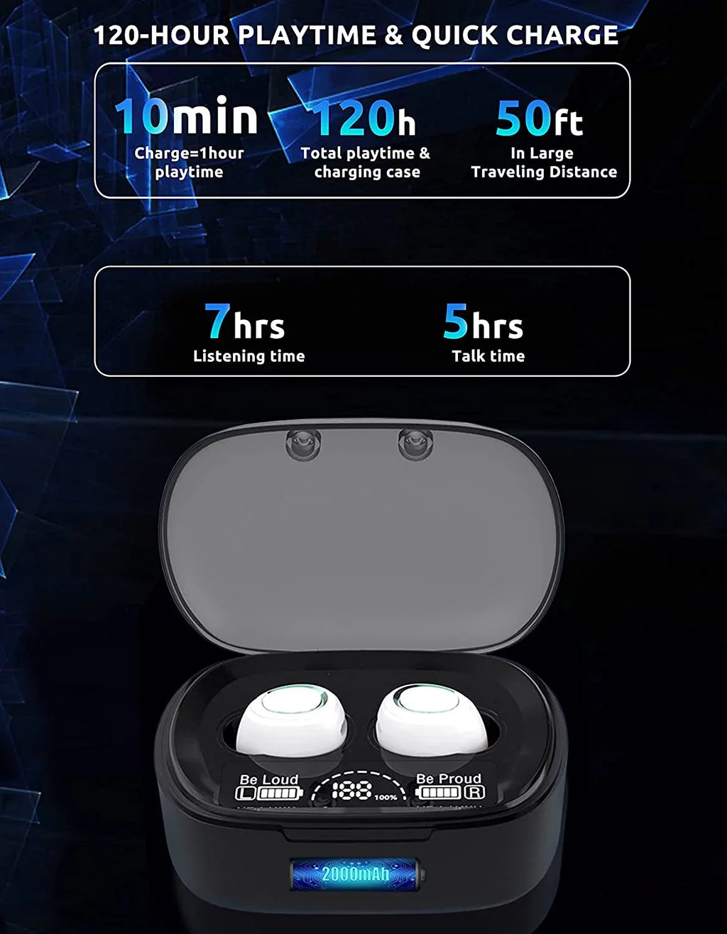 Wireless V5.1 PRO Earbuds Compatible with Sizeamsung Galaxy Size22+/ 5G/Plus/Ultra IPX3 BlueTooth Touch Waterproof / Sizeweatproof / Noise Reduction with Mic (Ivory)