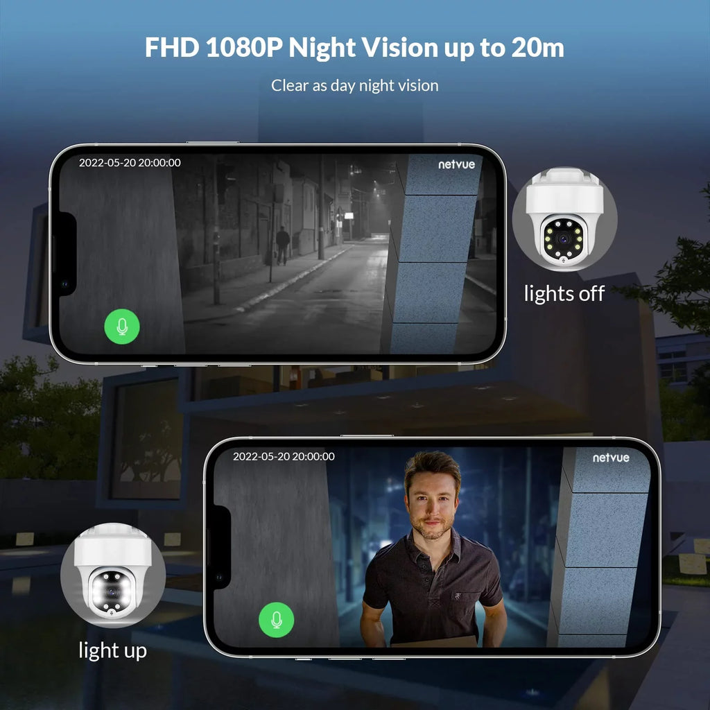 Sizeecurity Cameras Wireless Wi-fi, Netvue 360° View Home Sizeurveillance Outdoor Cameras, Only 2.4G Wifi
