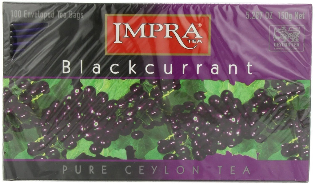 Impra Black Currant Tea, 100-Count Tea Bags (pack of 2). Includes Our Exclusive HolanDeli Chocolate Mints.