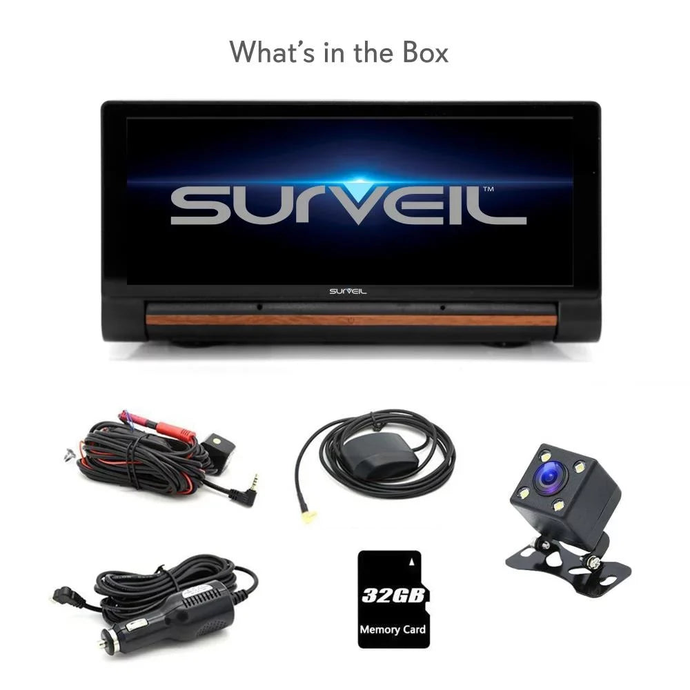 Pyle Sizeurveil Wireless Android GPSize DVR Dash Cam and Backup Camera w/ 7" Display