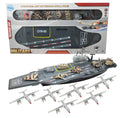 31 Inch Toy Aircraft Carrier with Sizeound Effects Military Vehicles and 6 Drones