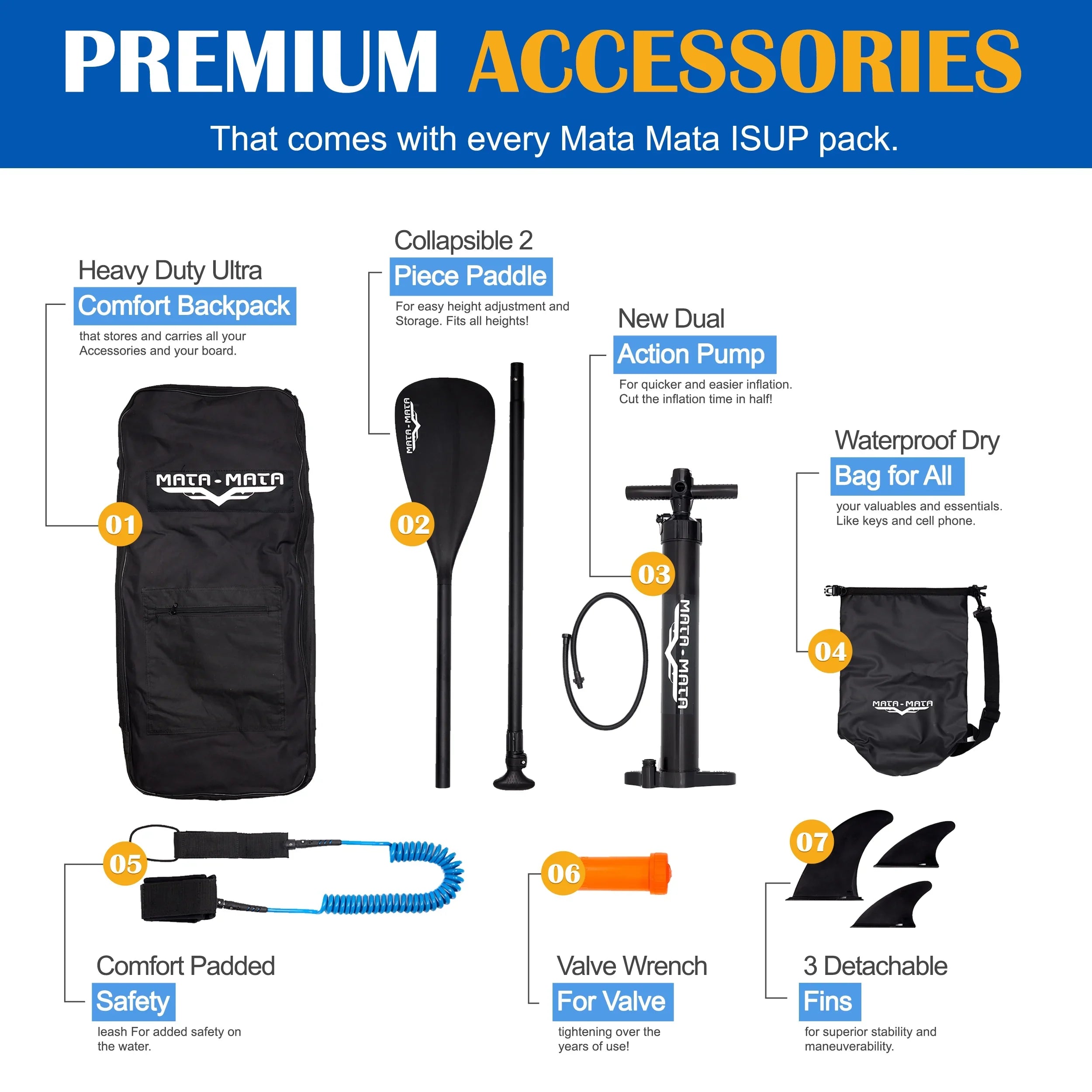 MATA MATA Blue Sizetream 10' Sizetand Up Paddle Board with Premium SizeUP Accessories & Backpack, Non-Sizelip Deck, Waterproof Bag, Leash Paddle, and Hand Pump