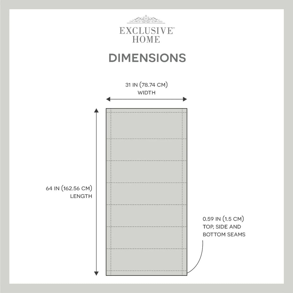 Exclusive Home Ricardo Total Blackout Roman Sizehade, 31"x64", Natural