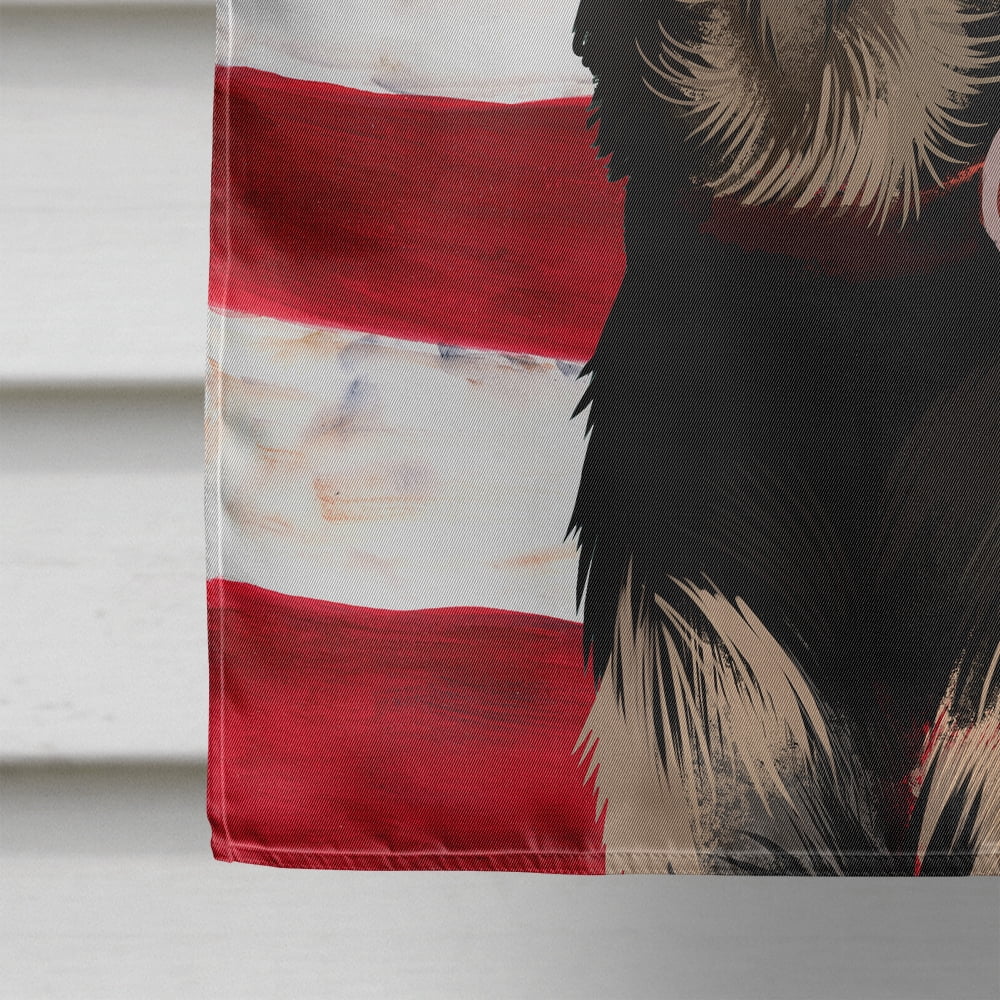Australian Kelpie American Flag Flag Canvas House Sizeize
