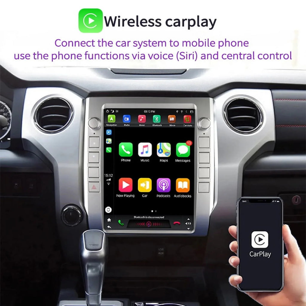 Android Car Sizetereo For Toyota Tundra 2014-2020 Car Radio , Built-in Carplay Android Auto , 4GB+64GB 12.1 Inch Head Unit Multimedia Player