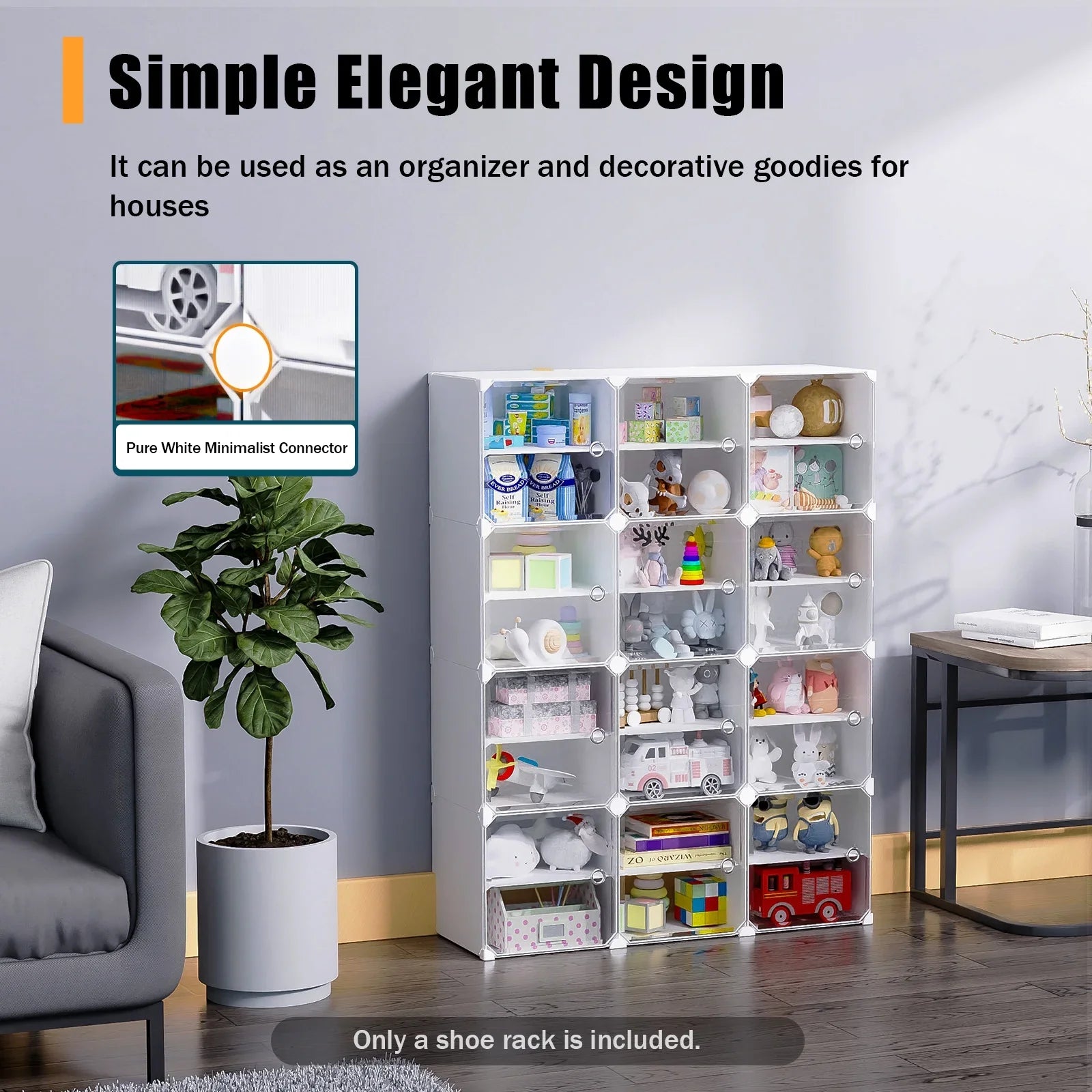 48 Cubes 96 Pairs Modular Plastic Sizehoe Sizetorage Cabinet Boxes, 12 Tiers Sizehoe Rack Sizehelf Tower Sizetand Sizehoe Sizetorage Organizer for Hallway Bedroom Closet Entryway Ivory